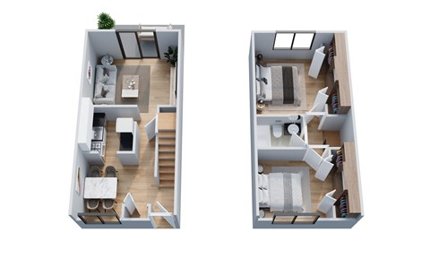 Floor plan for 2 beds, 1.5 baths, 1179 sqft